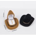thumbnail image 3 of Xihbxyly Joyero con Forma de Sombrero de Vaquero, Organizador de Terciopelo para Anillos, Pendientes y Collares, Empaque de Regalo Único de Estilo Occidental, Decoración para El Hogar, Perfecto para, 3 of 6