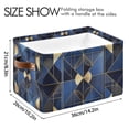 thumbnail image 4 of Yayeee Canvas Storage Basket with Handles for Shelves Fabric Bins Closet Organizer, Blue Geometric Pattern, 4 of 8