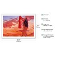 thumbnail image 2 of Red Sky (Ka Lani Mākole) - Hawaiian Sunset - From an Original Watercolor Painting by Janet Stewart - Fine Art Rolled Canvas Print 27in x 40in, 2 of 4