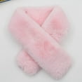 thumbnail image 2 of UTSJKR Faux Fur Collar Scarf for Women Faux Fur Scarves Neck Shrug Warm Fuzzy Fleece Scarf for Spring Fall Winter Coat Dress Pink, 2 of 3