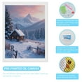 thumbnail image 3 of Diamond Art Kit for Adults, Snowy Mountain Cabin Sunset Diamond Painting for Adults Beginners, 5D DIY Diamond Art Painting Kits, Colorful Diamond Painting Craft for Home Decor 12x16, 3 of 7