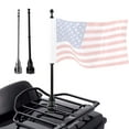 thumbnail image 3 of Adjustable Motorcycle Luggage Rack Flag Pole Mount For Harley Rear Side Chrome Black 13 Inch Heavy Duty Polyester Flag, 3 of 4