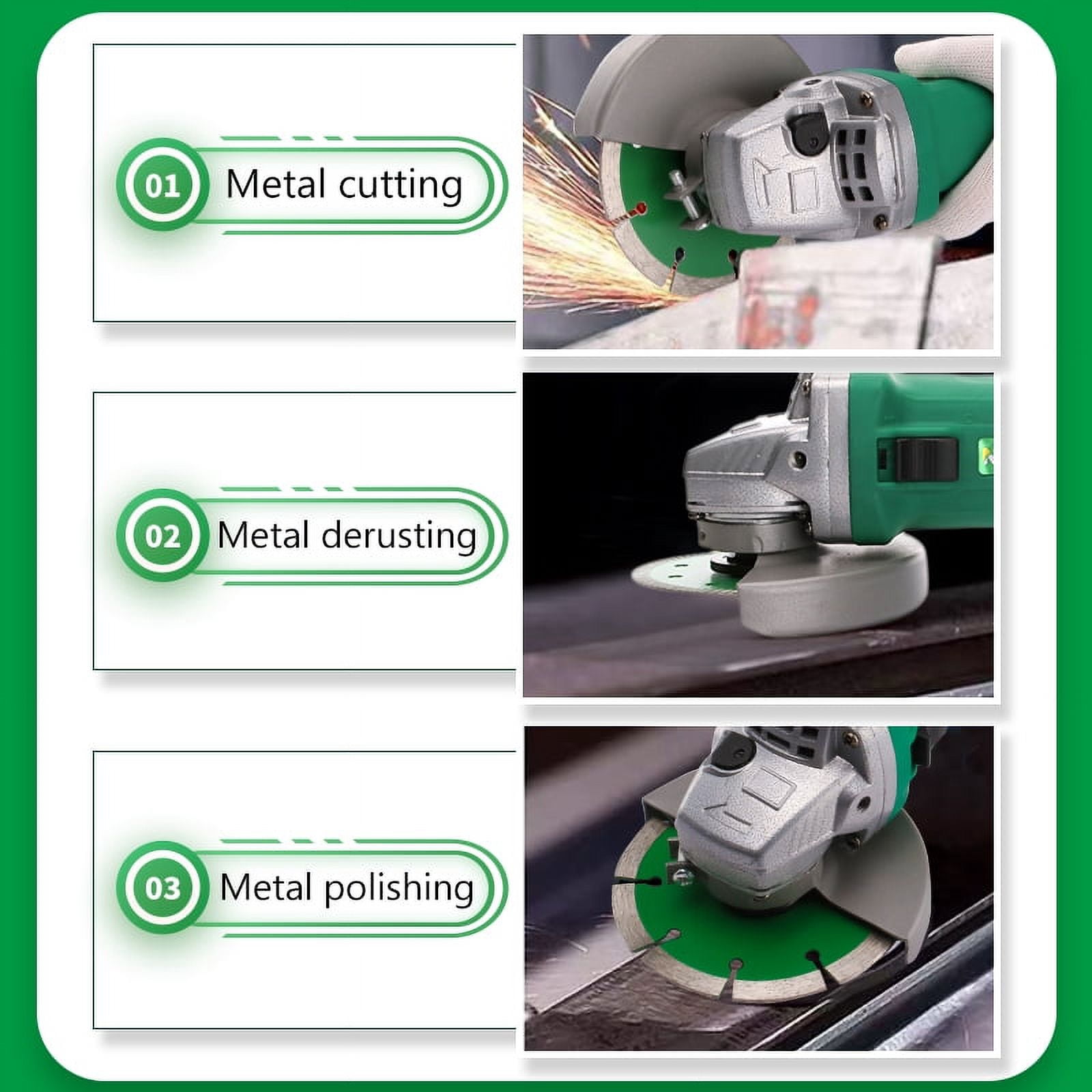 NEWBEAT Power Angle Grinder, 1000W 4-1/2 inch Electric Grinder Tool for for Metal and Wood Cutting, Grinding, Polishing