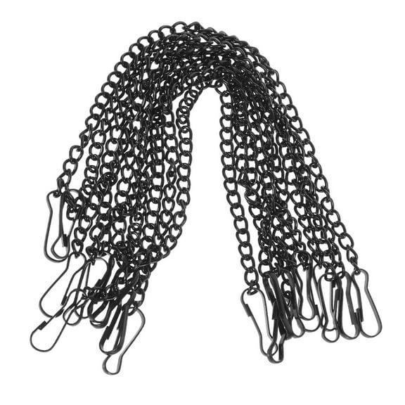 LEORX 20Pcs Black Iron Hanging Chain With Hook for Indoor Decor and Outdoor Use 1.5X0.5In