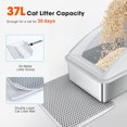 thumbnail image 6 of Stainless Steel Litter Box | XL Enclosed Cat Litter Boxs with Lid for Big Cats | High Sided, Anti-Urine Leakage | Non-Stick Bottom & Includes Litter Mat & Metal Scoop, 6 of 6