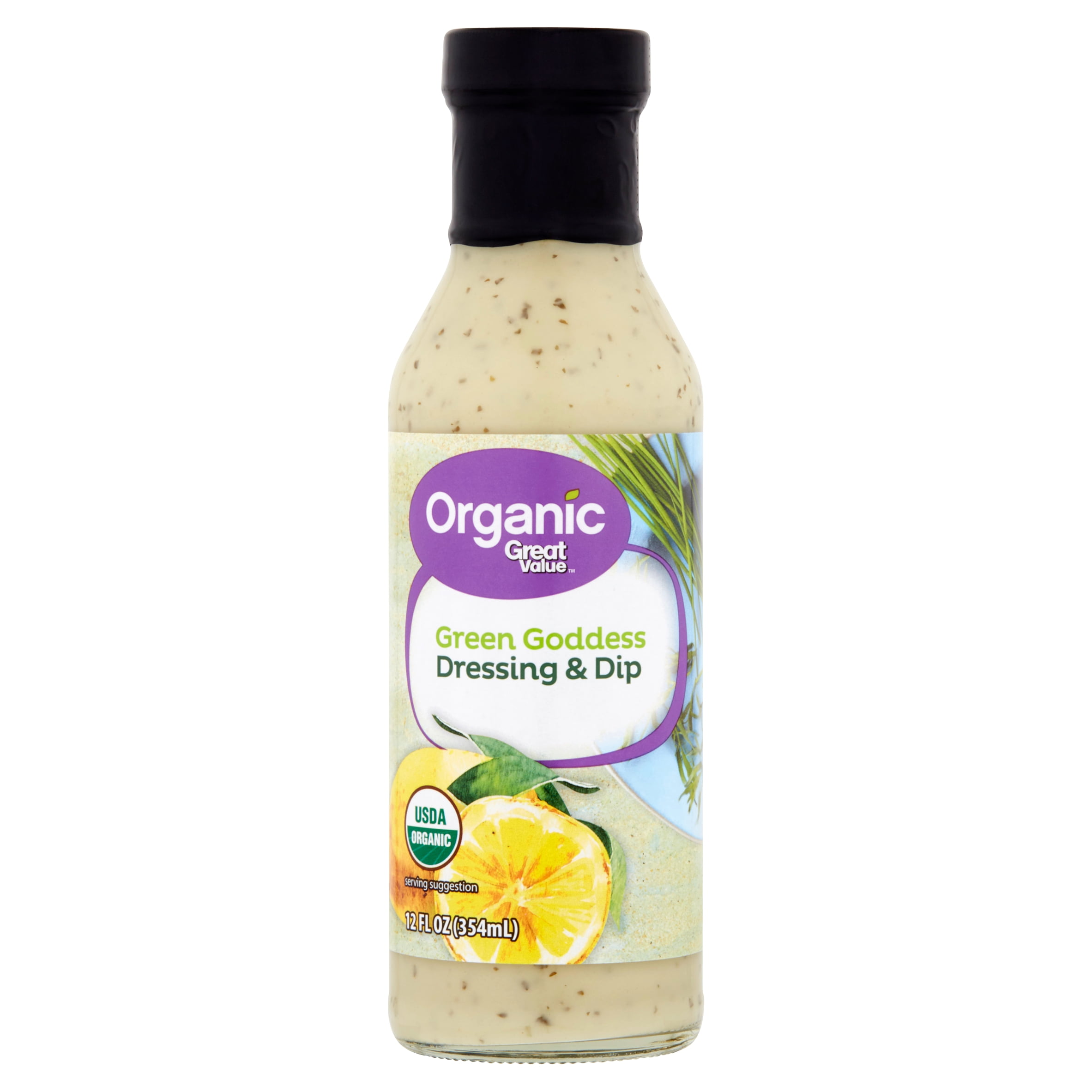 Great Value Organic Green Goddess Dressing & Dip, 12 Fl Oz