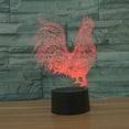 thumbnail image 7 of 3D Night lamp, 3D lamp 3D Illusion Night Lights 3D Airplane Optical Illusion Desk Lamp 7 Color USB Touch Switch Desk Night Light (Rooster), 7 of 7