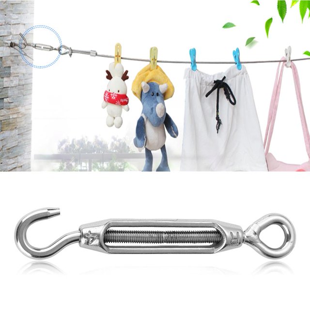 Accesorios de hardware del tensor del cable de la hebilla de giro de acero inoxidable (M4) Likrtyny Para estrenar