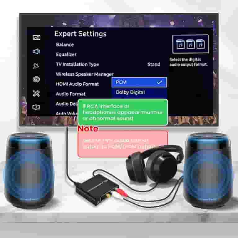 HDMI EARC/ARC Audio Extractor - Naar Optische SPDIF, Coaxiale En 3,5mm Stereo - 24bit 192kHz - Voor TV, Versterker En Headset
