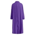 thumbnail image 4 of OSOLU Women Solid Color Elegant Lapel Casual 3/4 Sleeve Dress Cute Sundress Dresses For Women 2025 Elegant Classy, 4 of 5