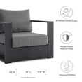 thumbnail image 7 of Modway Tahoe Outdoor Patio Powder-Coated Aluminum 2-Piece Armchair Set in Gray Charcoal, 7 of 7