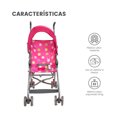 thumbnail image 3 of Carriola de bastón NONI compacta,frenos,arnés,8 llantas Rosa, 3 of 6