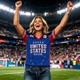thumbnail image 6 of 2026 New USA Soccer Jersey for Women, United States Jersey Soccer, V Neck Short Sleeve Football Tee, USA Flag Soccer Jersey Sport Top for Adult(Blue, 2XL), 6 of 6