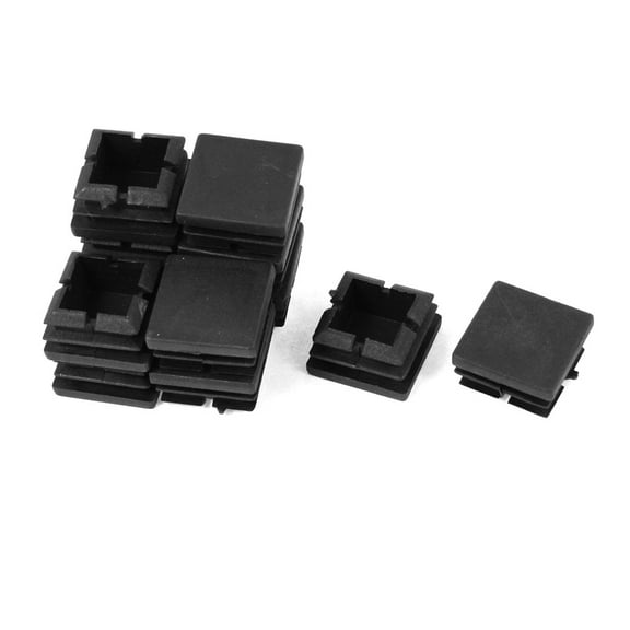 Unique Bargains 12 Pcs 25mm x 25mm Plastic Blanking End Caps Square Tube Pipe Insert