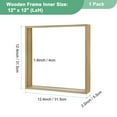 thumbnail image 3 of Uxcell Dried Flower Frame, 12 x 12 Inch Wooden Shadow Box Frame Double Acrylic Picture Frame [Wood Color], 3 of 7