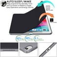 thumbnail image 3 of iPad PRO 11 1st 2018 [ PRO 11 Inch 1 Generation ] A1980 A1934 MU0T2LL/A MU0Y2LL/A MTXN2LL/A MTXP2LL/A Trifold PC Lightweight Smart PU Leather Protective Hard Back Cover - Black, 3 of 8
