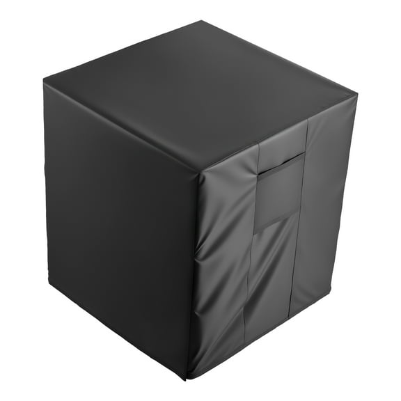 KFFKFF Air Conditioner Cover, 30 x 30 x 32 inch Protective Cover for Outdoor AC Unit, Three-Layer Design, Waterproof Polyester Material, Mesh Ventilation, Universal Fit, Black