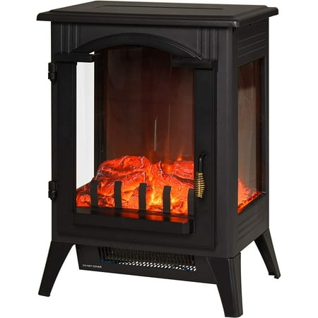 

TJCGDTY 23 Electric Fireplace Heater Fire Place Stove with Realistic LED Flames and Logs and Overheating Protection 750W/1500W