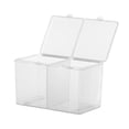 thumbnail image 1 of Vogacara Almohadilla de algodón para limpieza de uñas, 2 compartimentos, caja contenedora transparente, organizador, almacenamiento, conjunto Bolsas de maquillaje, 1 of 5