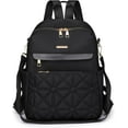 thumbnail image 1 of LHSHID Nylon Backpack Purse for Women Fashion Multipurpose Handbag Ladies Shoulder Bags Quilted Casual Travel Backpack Brown, 1 of 7