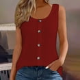 thumbnail image 4 of Bovemsi Women's Tanks & Camis 2025 New Ribbed Tank Top Round Neck Button Knitted Camisoles for Under Clothes, 4 of 7