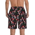 thumbnail image 3 of Naloa Red Mushrooms Men's Beach Shorts, Surfing shorts, Swim trunks, Quick Dry Swim Trunks for Surfing Beach Fun - Medium, 3 of 9