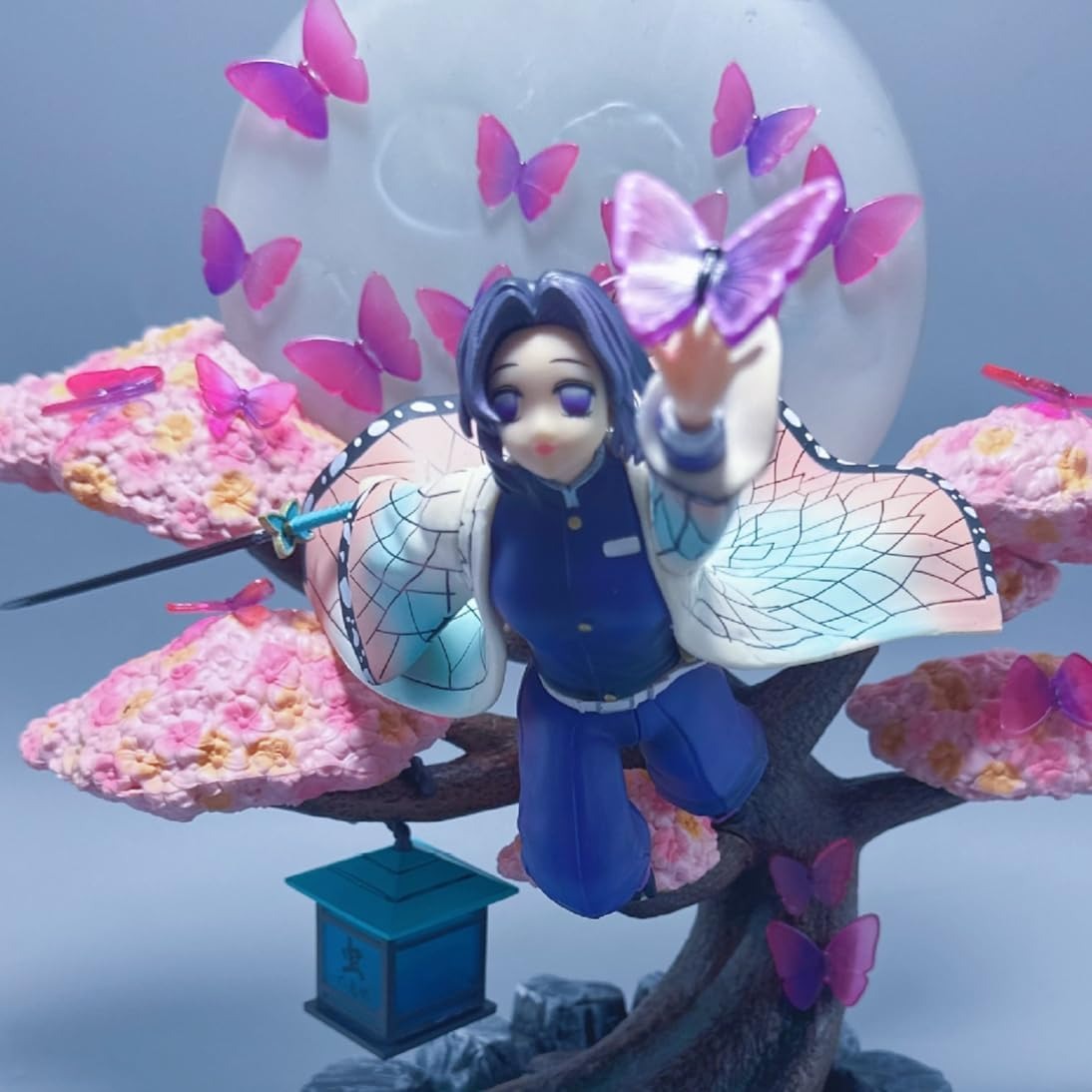 Kochou Shinobu, Moon Scene Kochou Shinobu Anime Figures 31cm/12.2inch PVC Character Figurine Model Handicrafts for Anime Fans Gift