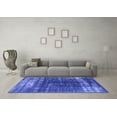 thumbnail image 3 of Ahgly Company Machine Washable Indoor Rectangle Oriental Blue Industrial Area Rugs, 5' x 8', 3 of 4