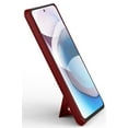 thumbnail image 6 of Nakedcellphone Kickstand Case Compatible with Motorola One 5G Ace, [Red] Slim Hard Shell Phone Cover View Stand for Moto XT2113, 6 of 7