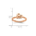 thumbnail image 3 of Gem & Harmony Rose Plated Sterling Silver Heart Ring for Women, 3 of 6