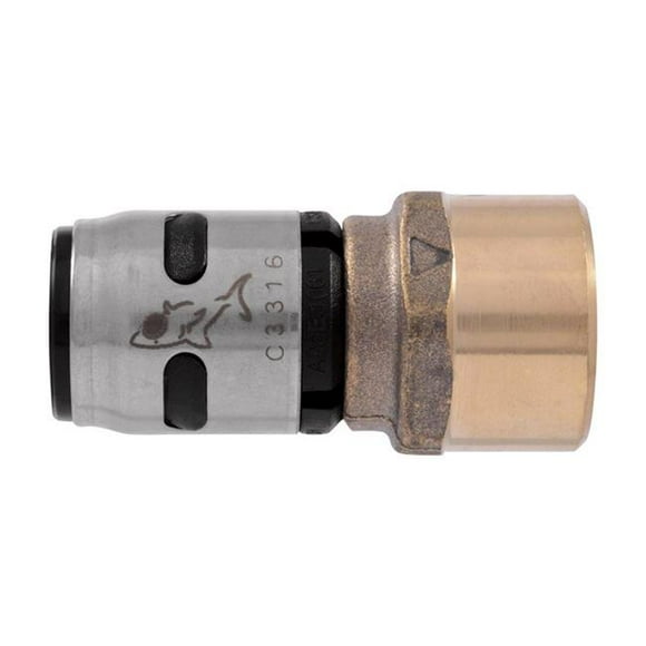 PEX Evopex Push To Connect Female Brass Pipe Adapter, 1/2 In., 6-Pk. - K072A6