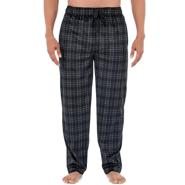 Izod Men's Micro Fleece Pajama Pant in Black, Size Medium