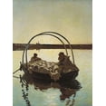 thumbnail image 2 of Segantini, Giovanni 15x18 Gold Ornate Wood Framed with Double Matting Museum Art Print Titled - Ave Maria Crossing The Lake, 2 of 4