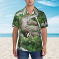 thumbnail image 4 of Sloth Hawaiian Shirts For Men, Summer Short-Sleeve Relaxed-Fit Button-Down Shirts X-Large, 4 of 9