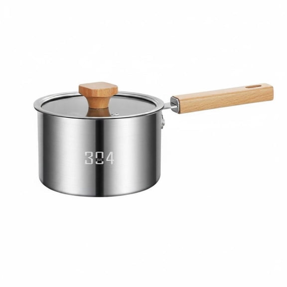 kowaku Stainless Steel Deep Fryer Pot Visible Glass Lid Japanese Battered Fryer Easy to Milk Pot