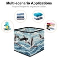 thumbnail image 2 of Seagull Foldable Cube Organizer with Handle, 10.8"x10.5"x10.6", Large Capacity Clothes Storage Containers Basket, 2 of 6