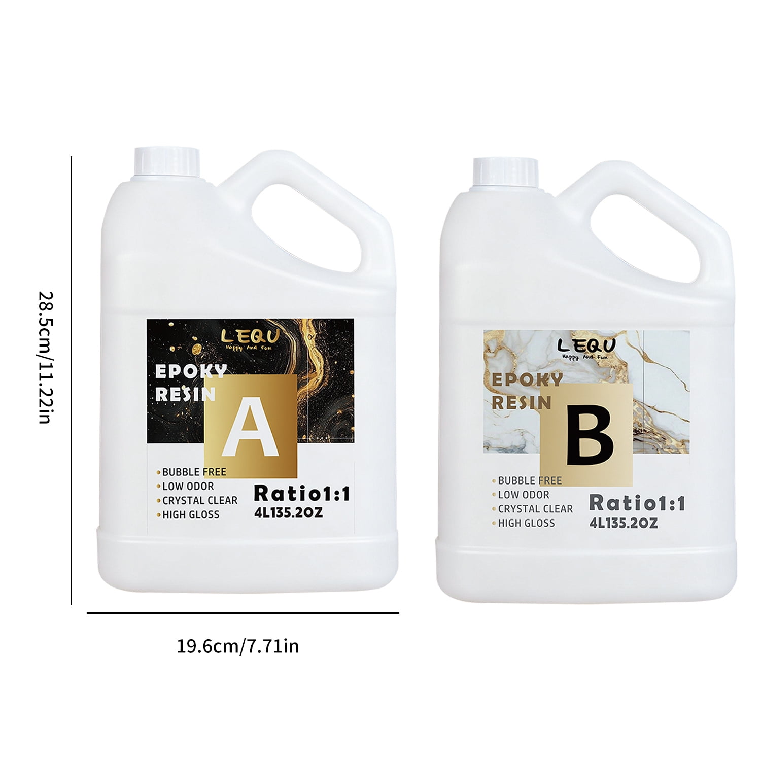 LEQU Epoxy Resin Epoxy Adhesive, 75.39OZ, 2 Pieces