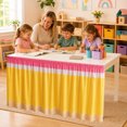 thumbnail image 4 of Pencil Table Skirt Cloths, Stationery Teacher Desk Skirts for Classroom Rectangle Tablecover Skirt for Back to School Home Office Bookcase Cabinet Teacher Table Supplies Stationery, 4 of 6