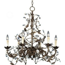 -6 Light Chandelier In Leaf Style-26.5 Inches Wide By 28.5 Inches High-Oil Rubbed Bronze Finish    -Traditional Installation Maxim Lighting 2851Oi
