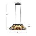 thumbnail image 4 of CHLOE Lighting VINCENT Mission Tiffany-Style 3 Light Island Pendant 28" Wide, 4 of 4
