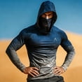 thumbnail image 4 of Yertdoel Sun Shirts for Men Printed Quick Dry Long Sleeve Lightweight Summer Sun Protection Fishing Shirts with Face Mask UPF 50+ Cozy Cover Up Athletic Hoodies, 4 of 5
