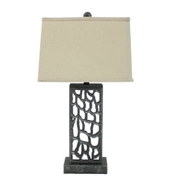 5 X 8 X 28.75 Silver Metal With Multi Mini Grotto Pattern - Table Lamp 5 X 8 X 28.75 Silver Metal With Multi Mini Grotto Pattern - Table Lamp