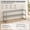 Grey, variant on 2-Tier Metal Shoe Rack Organizer, Stackable Shoe Storage Shelf for 6-9 Pairs, Upright or Upside Down, Entryway Shoe Holder, 11.8 x 26.8 x 14.6 Inches, Black