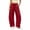 Wine, variant on Ladies Barrel Leg Sweatpants, Drawstring Elastic Waistband Casual Pants, Trendy Curved Silhouette For Modern Streetwear White XL