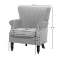 thumbnail image 4 of Spirit up Art 29" Wide Fabric Tufted Armchair in White, 4 of 7
