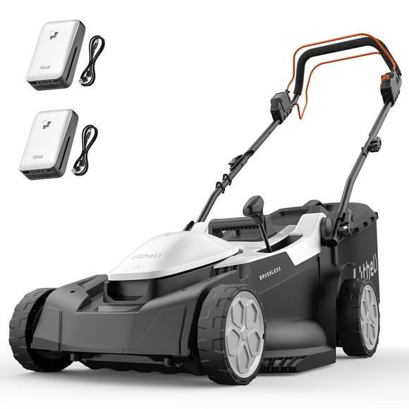Litheli 2*20V 18" Cordless Lawn Mower, Cordless Brushless Self-Propelled Lawn Mower with 2*4.0Ah Battery