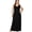 Black, variant on Women's Plus Size Scoop Neck Maxi Tank Dress 95% Polyester 5% Spandex Casual Sleeveless Floor Length Everyday Wear