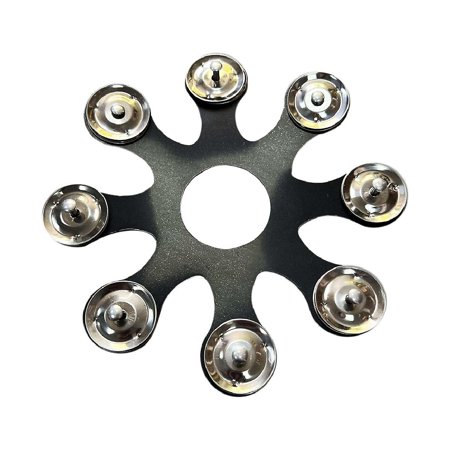 Drum Cymbal Hi-Hat Tambourine Set Alloy Percussion Instrument Accessories Black