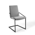 thumbnail image 3 of Modway Pitch Dining Armchair Upholstered Fabric Set of 2 in Black Light Gray, 3 of 7