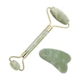 thumbnail image 1 of Rodillo de jade natural y juego de gua sha, 1 of 7